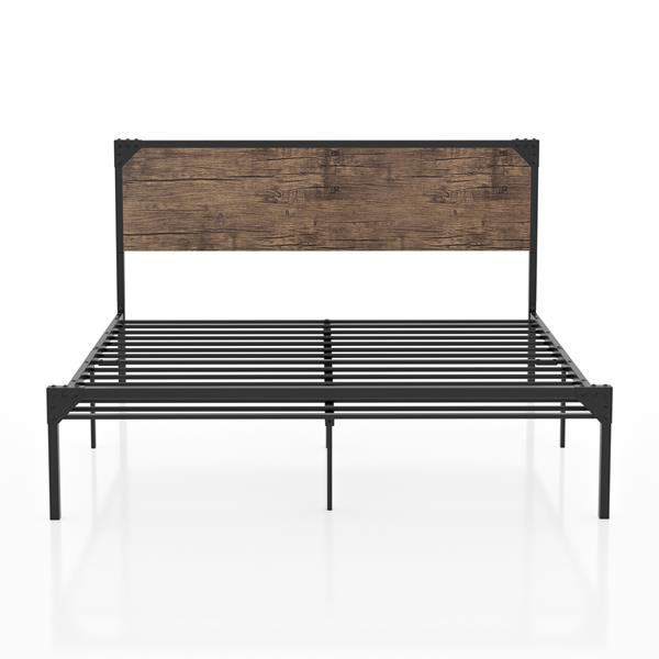 Budenholz Platform California King Bed in Dark Brown 