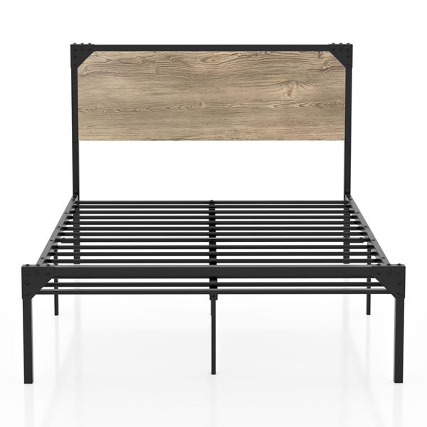 Budenholz Platform Full Bed in Light Gray 