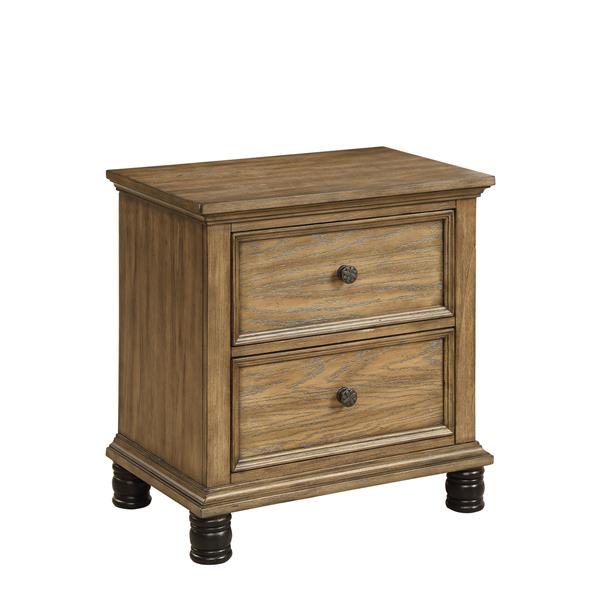 Hinsman Industrial 2-Drawer Nightstand 