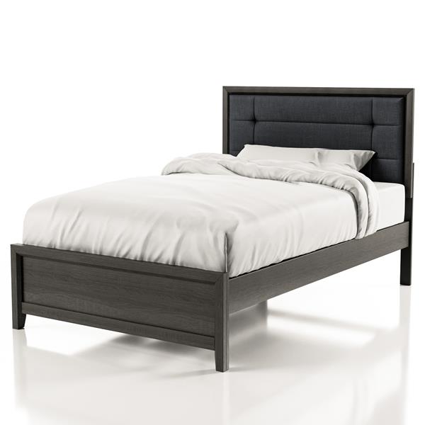 Jaq Panel Full Bed in Gray and Charcoal 