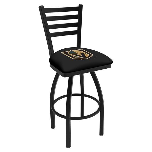 Black Wrinkle Vegas Golden Knights Swivel 30-Inch Bar Stool with Ladder Style Back 