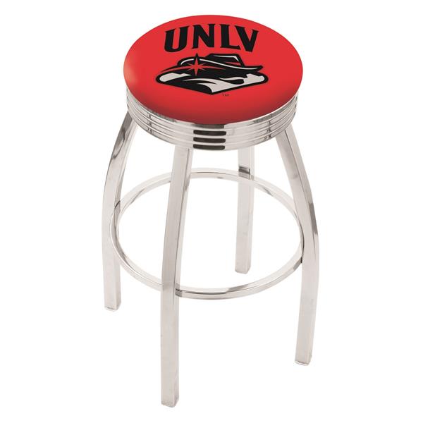 L8C3C UNLV 25-Inch Swivel Counter Stool with Chrome Finish 