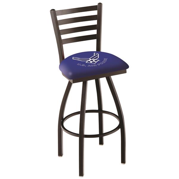 L014 U.S. Air Force 30-Inch Swivel Bar Stool with Black Wrinkle Finish 