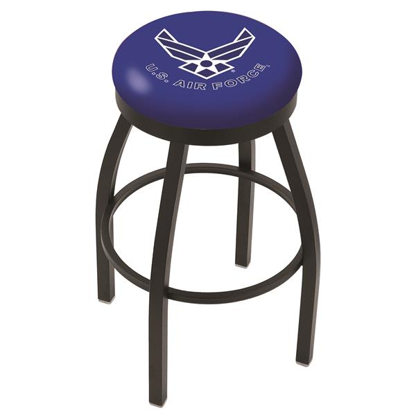 L8B2B U.S. Air Force 36-Inch Swivel Bar Stool with Black Wrinkle Finish 