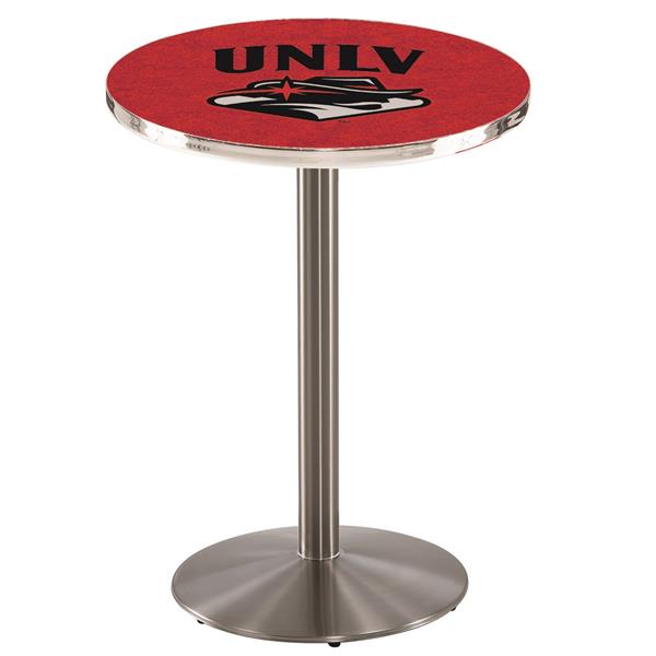 L214 University of Nevada Las Vegas 36" Tall - 36" Top Pub Table - Stainless  