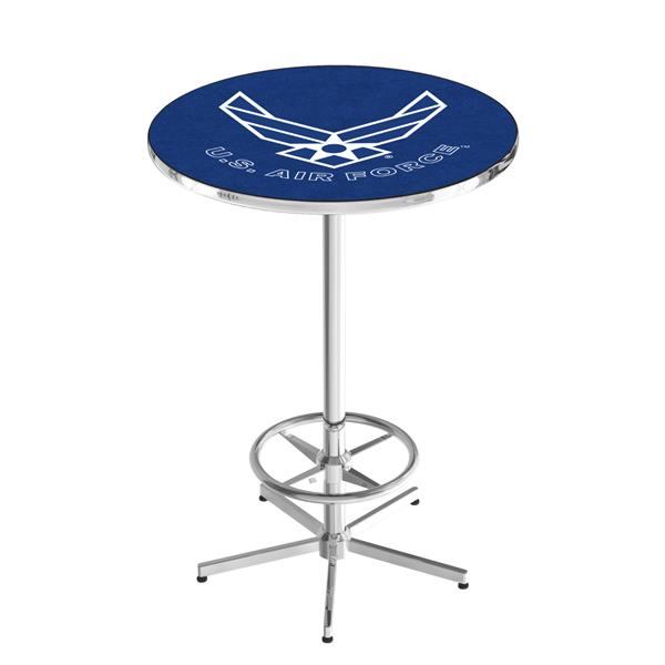 L216 U.S. Air Force 42" Tall Pub Table - Chrome  