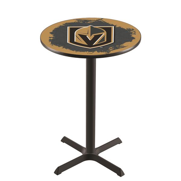 L211-03 Vegas Golden Knights 36" Tall - 36" Top Pub Table - Black Wrinkle  