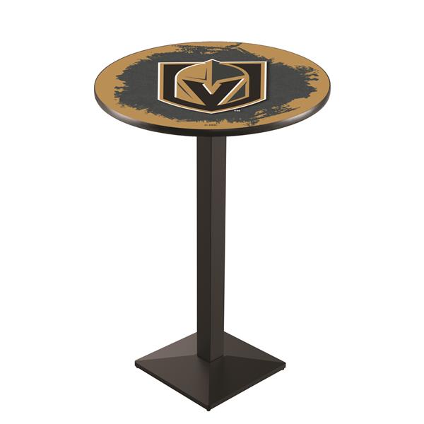 L217-03 Vegas Golden Knights 36" Tall Pub Table - Black Wrinkle  