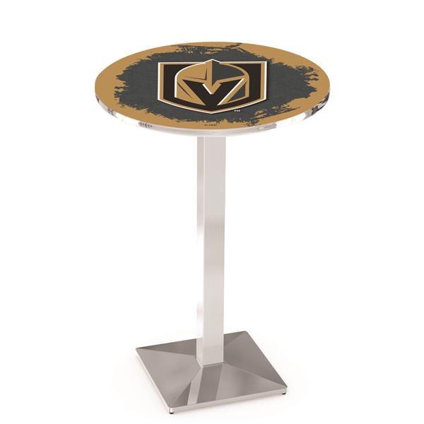 L217 Vegas Golden Knights 36" Tall Pub Table - Chrome  