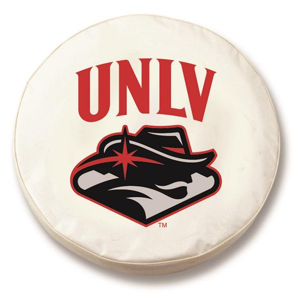 University of Nevada Las Vegas Tire Cover - Size D10 - 30.75" x 10" White Vinyl 