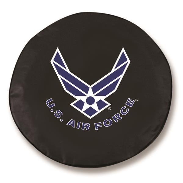 U.S. Air Force Tire Cover - Size J - 27" x 8" Black Vinyl 