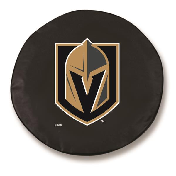 Vegas Golden Knights Tire Cover - Size C - 31.25" x 12" Black Vinyl 