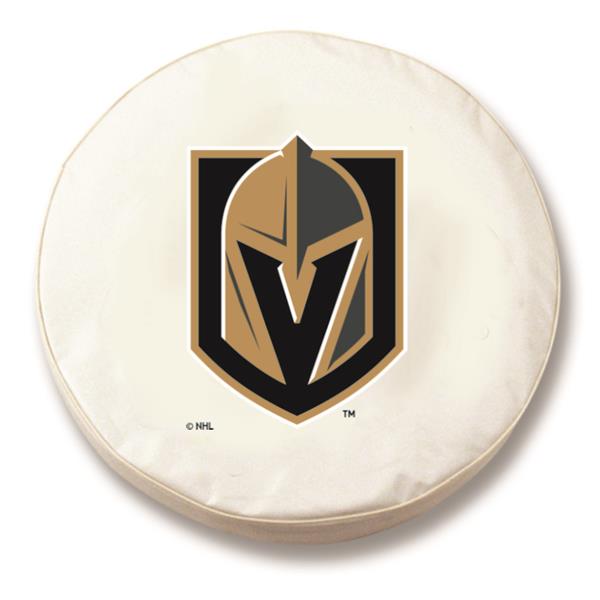 Vegas Golden Knights Tire Cover - Size I - 28" x 8" White Vinyl 