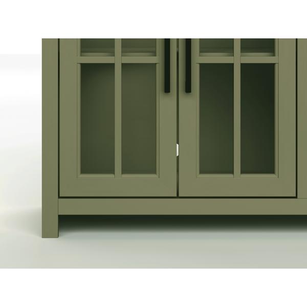 Vineyard 96" TV Stand Console for TVs up to 100 inches - No Assembly Requried - Sage Green and Fruitwood Finish - LGH1146