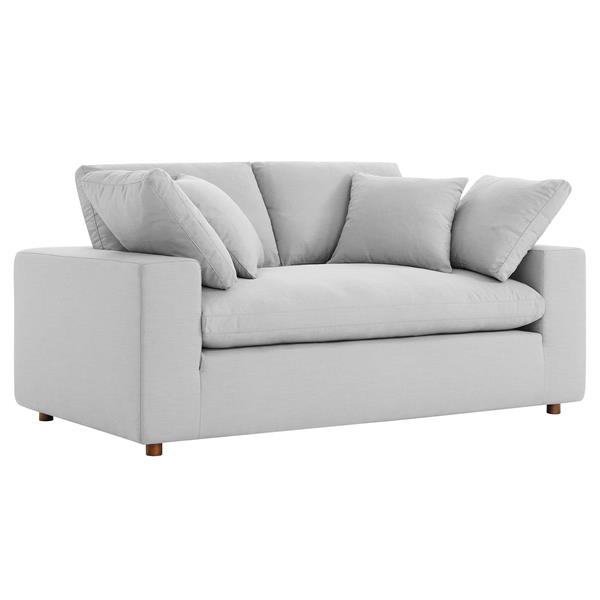 Commix Down Filled Overstuffed Loveseat - Light Gray 