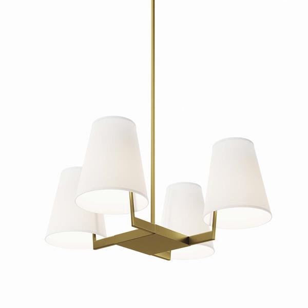 Mercer 4-Light Pendant Light - White Satin Brass - MOD11142