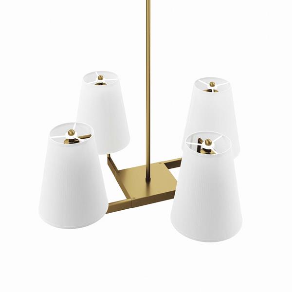 Mercer 4-Light Pendant Light - White Satin Brass - MOD11142