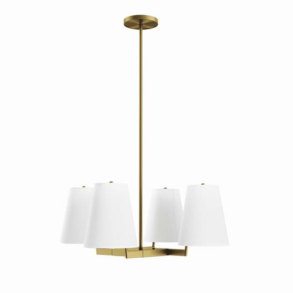 Mercer 4-Light Pendant Light - White Satin Brass - MOD11142