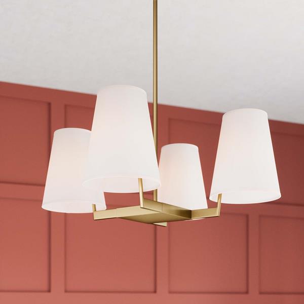 Mercer 4-Light Pendant Light - White Satin Brass - MOD11142