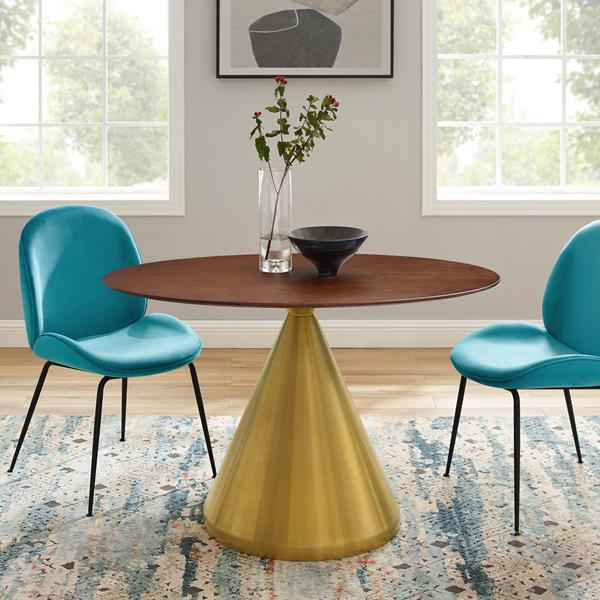 Tupelo 48" Oval Dining Table - Gold Walnut - MOD11573