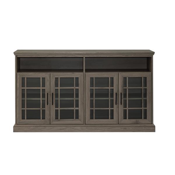 58" Classic Glass Door TV Console - Slate Grey - WEF1861